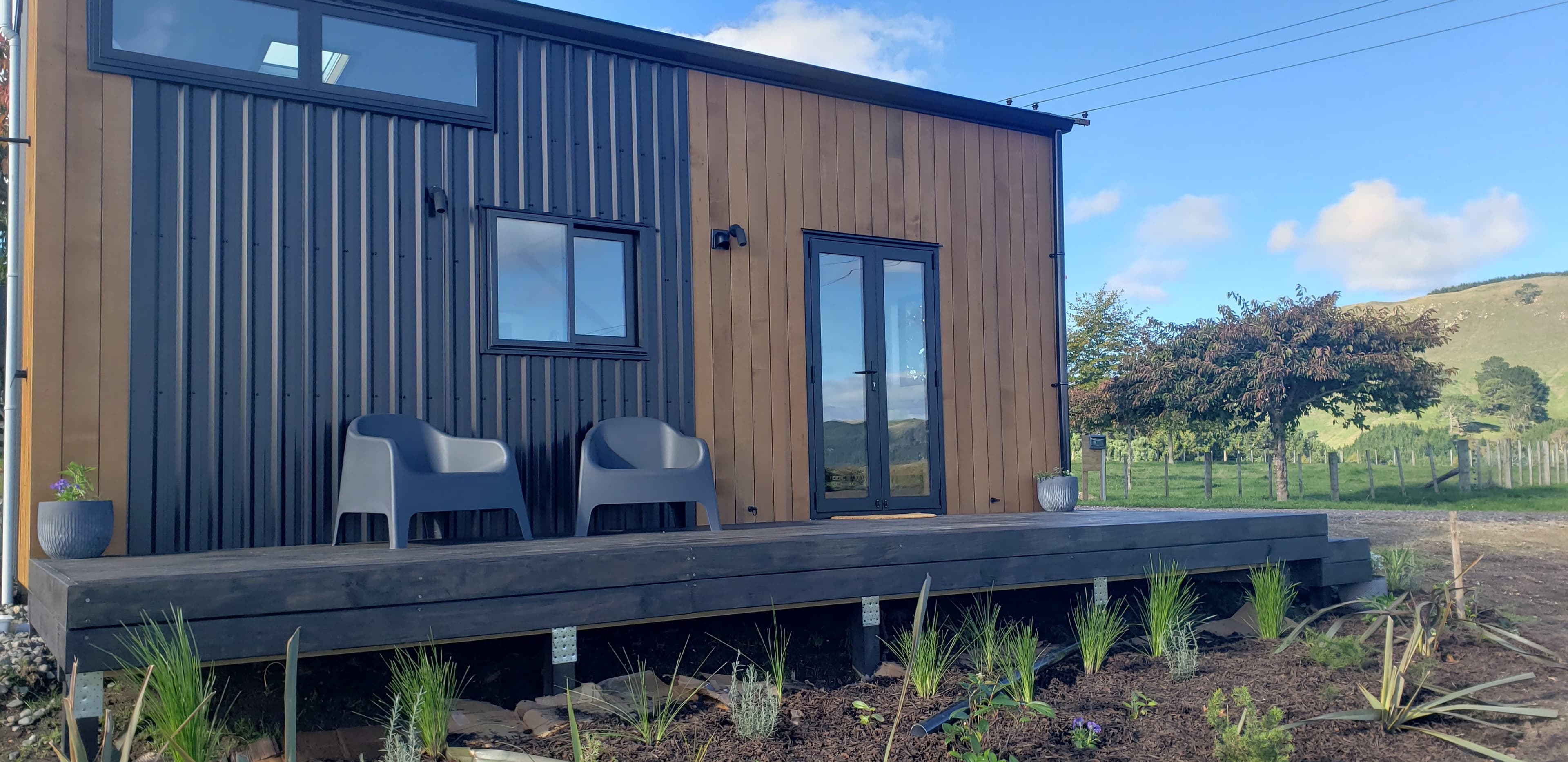 The tiny home from the garden